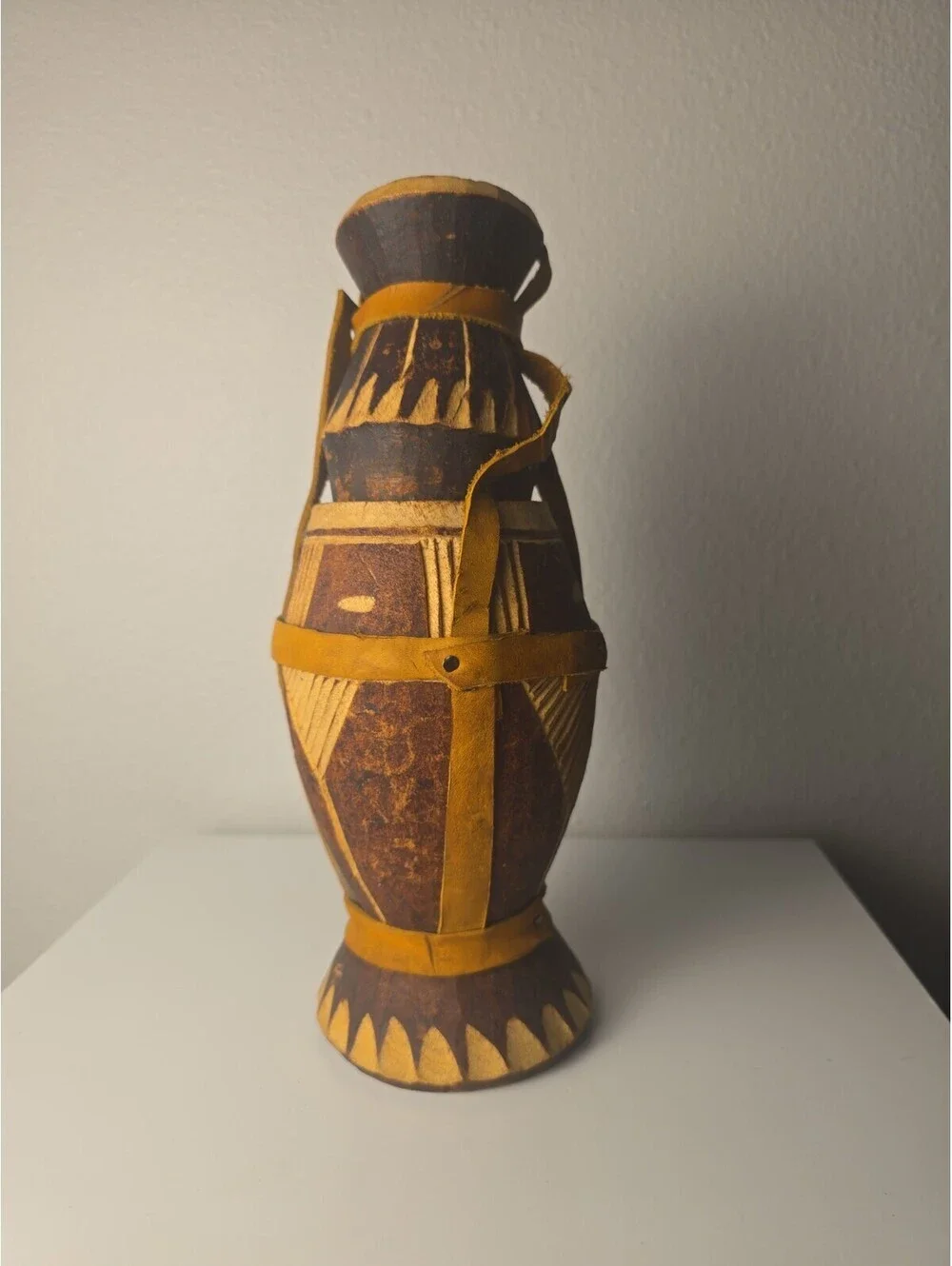 Somali Dhiil Milk Vessel Set Carved African Tribal Wood